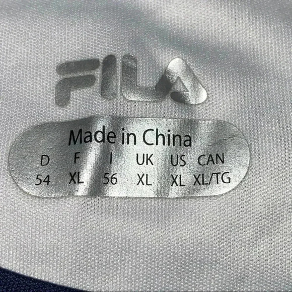 Fila Short Sleeve Baseball Style Shirt XL Black Sleeves in Great Condition - Picture 5 of 5